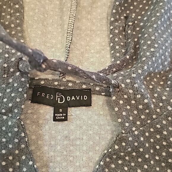 Cozy polka dot hooded sweater size S - Picture 2 of 9